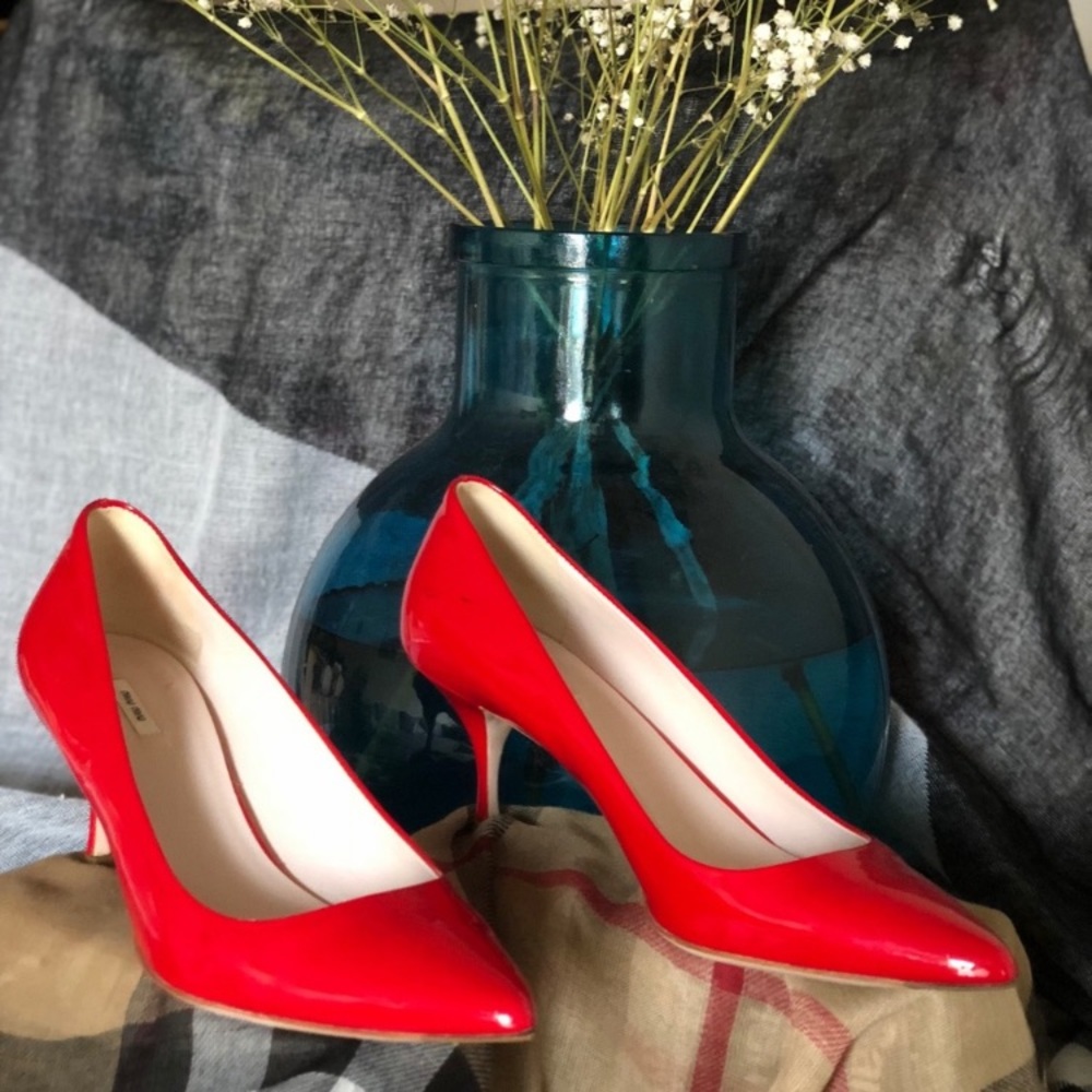 MIU MIU Red Patent Pumps